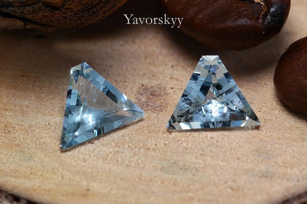 A match pair of aquamarine 0.74 carat front view image