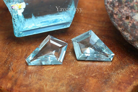 Fancy cut aquamarine