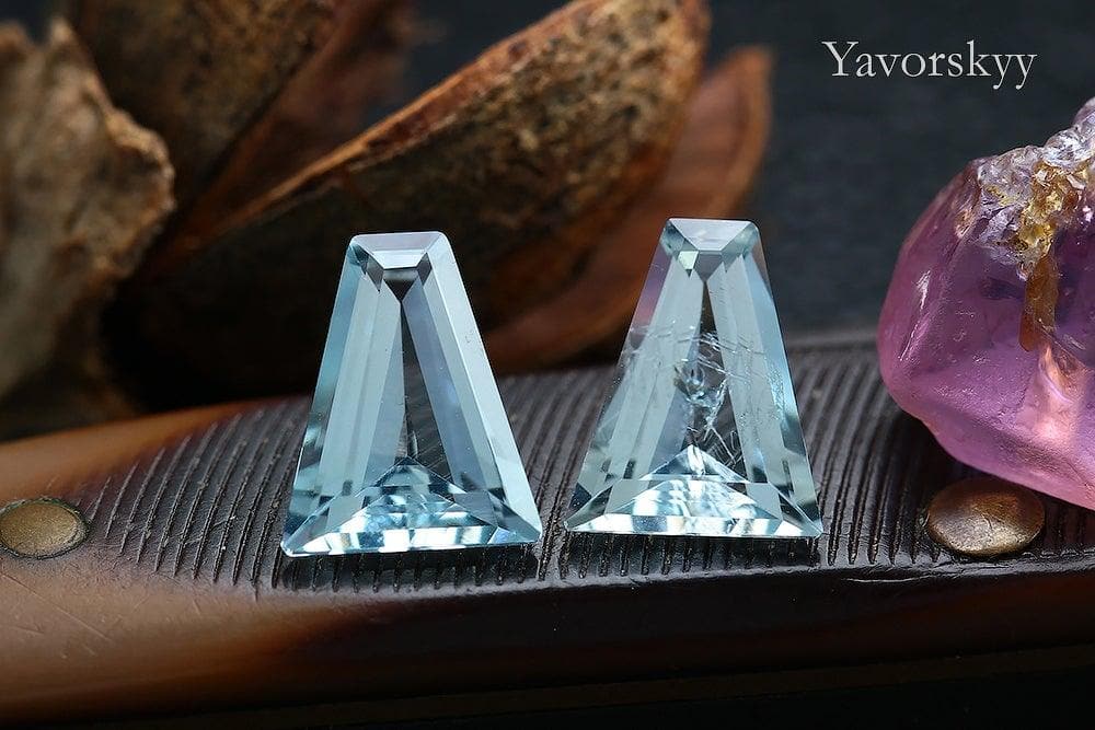 A pair of 1.38 cts Aquamarine front view image
