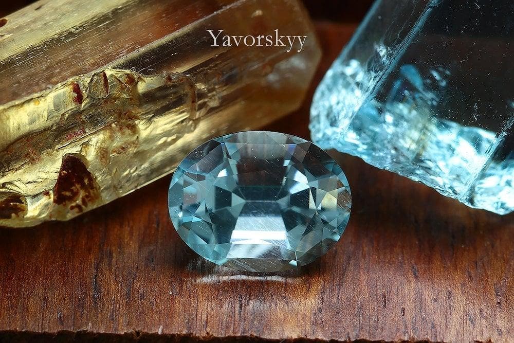1.98 cts aquamarine oval shape front view image