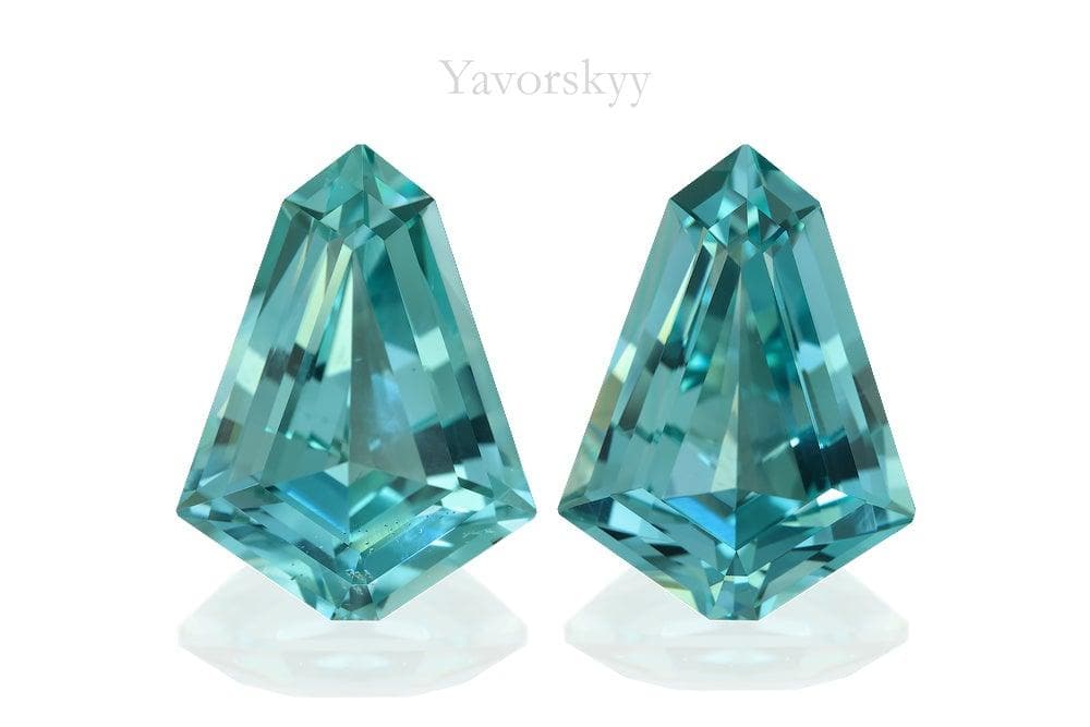 Image of top view of aquamarine 60.46 cts match pair