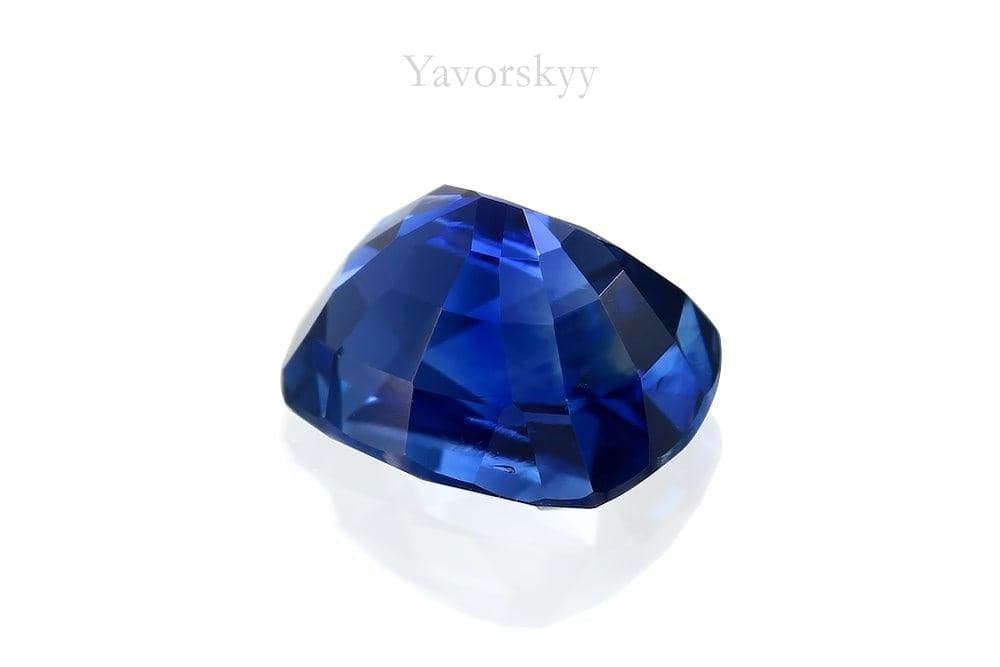 Bottom view photo of a beautiful blue sapphire 1.28 cts