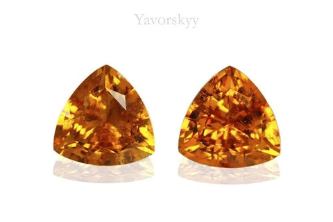 Image of top view of clinohumite 2.64 cts matched pair