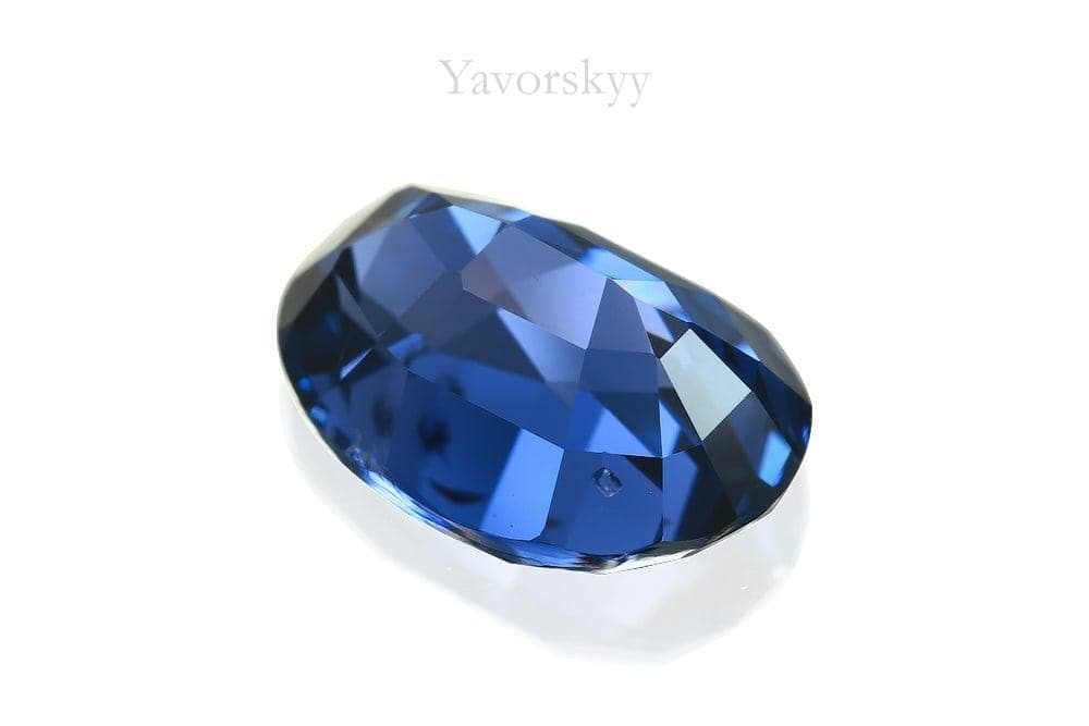2.51 cts blue spinel oval shape bottom view photo
