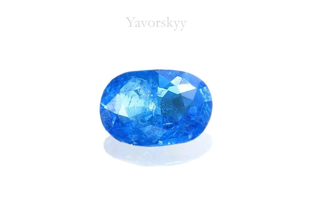 Oval blue spinel 0.09 ct top view photo