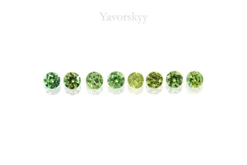 Demantoid 0.53 ct / 8 pcs