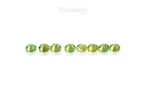 Photo of bottom view of demantoid 0.53 ct