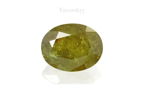 1.95 carats demantoid oval shape front view picture