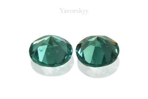 Photo of bottom view of green tourmaline 0.15 carat