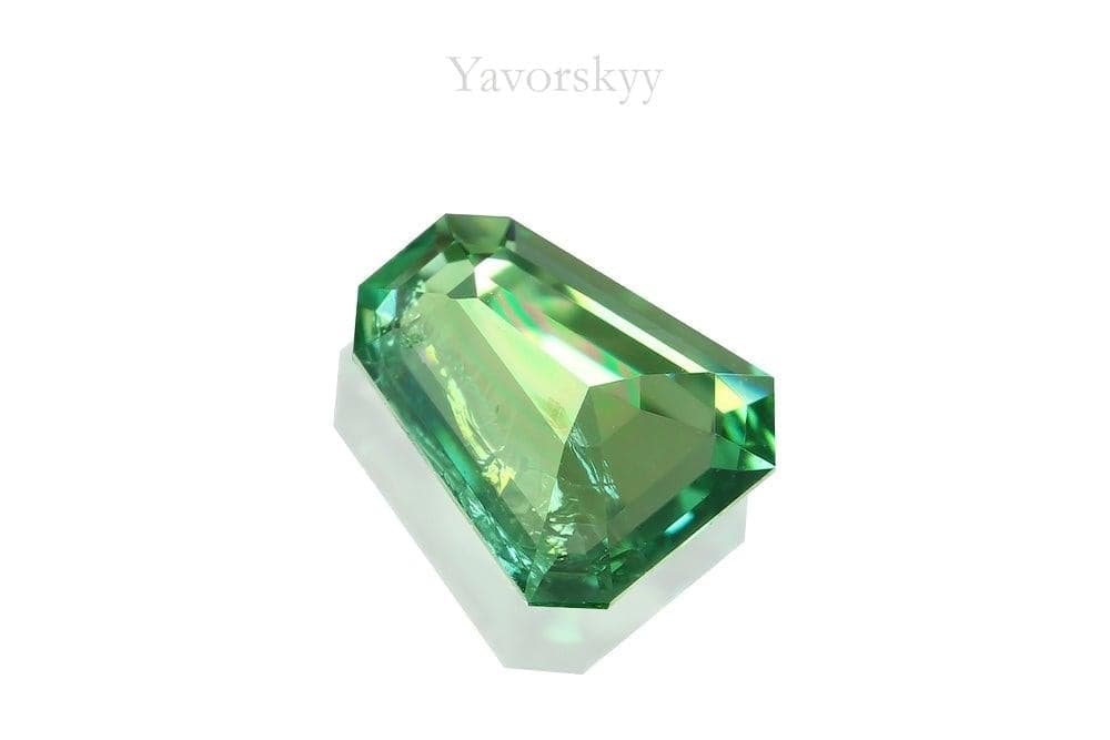 Photo of bottom view of green tourmaline 0.29 carat