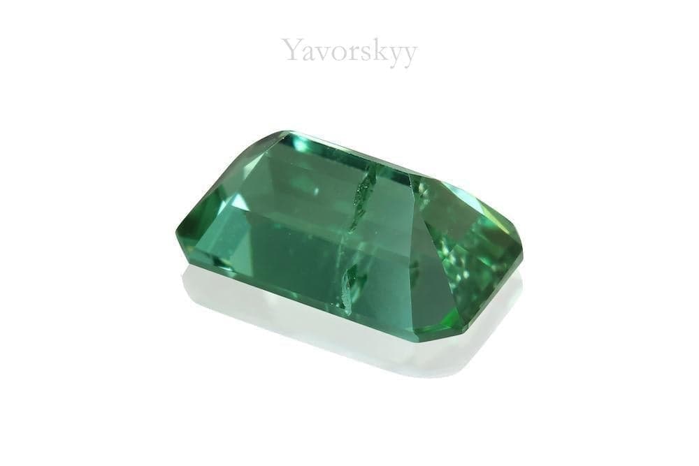 Photo of bottom view of green tourmaline 0.39 carat