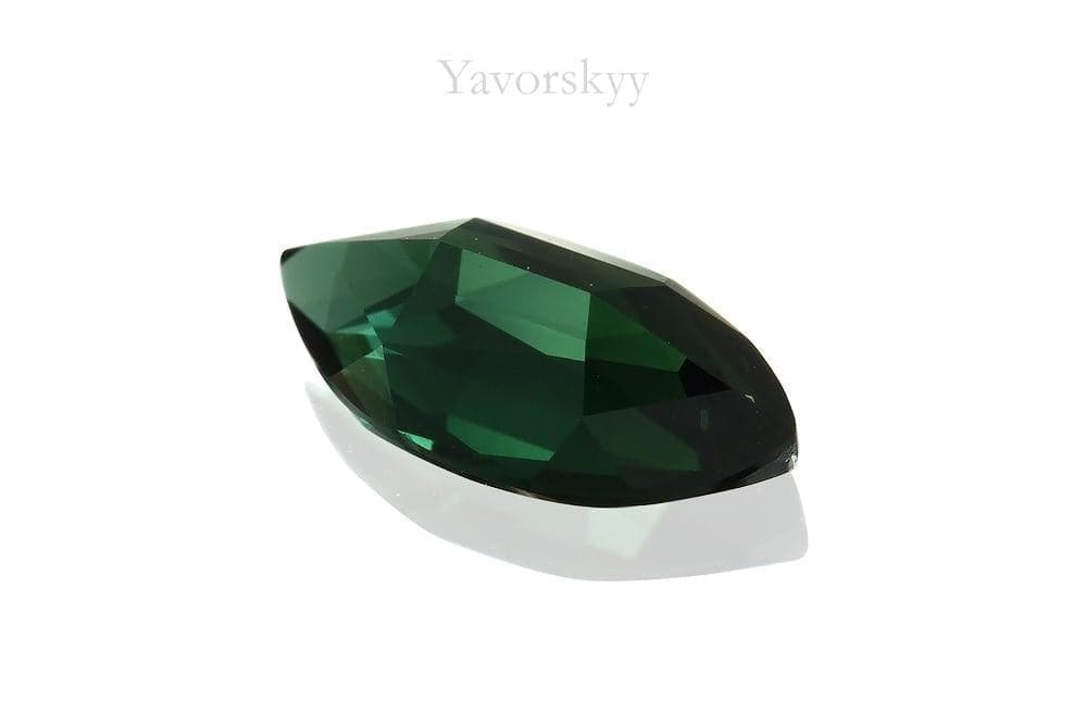 Photo of bottom view of green tourmaline 0.44 carat