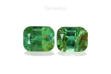 Green Tourmaline 0.80 ct / 2 pcs