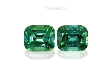 Green Tourmaline 0.91 ct / 2 pcs