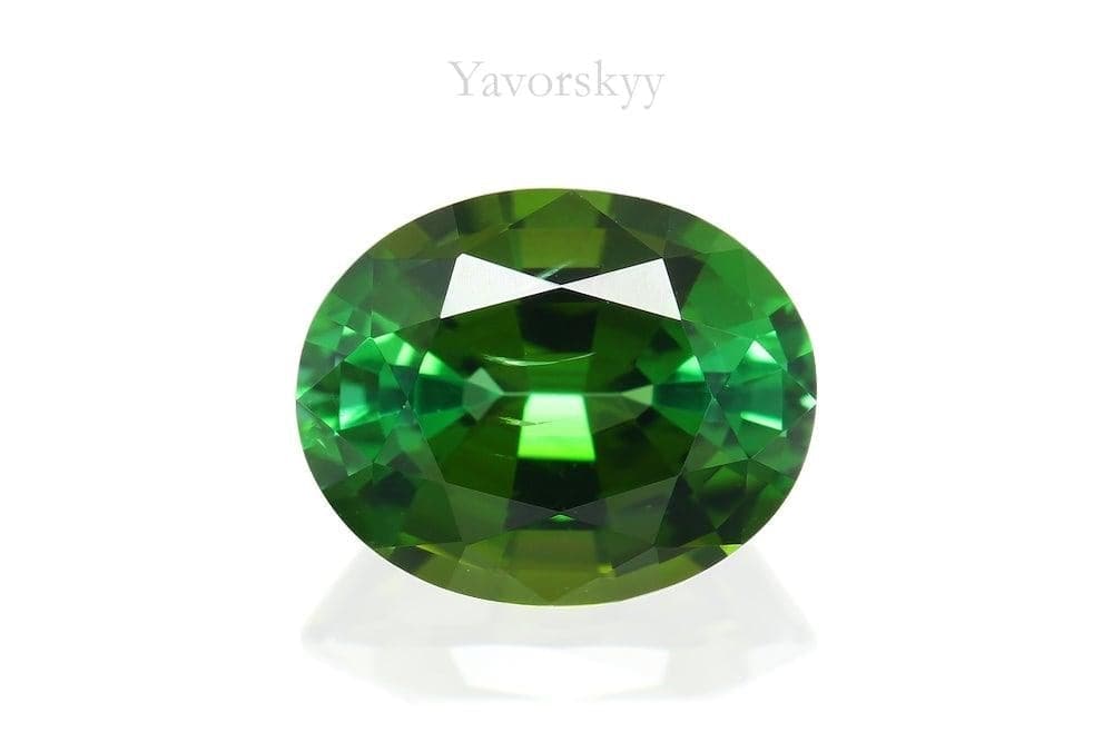 Front view image of green tourmaline 0.97 carat