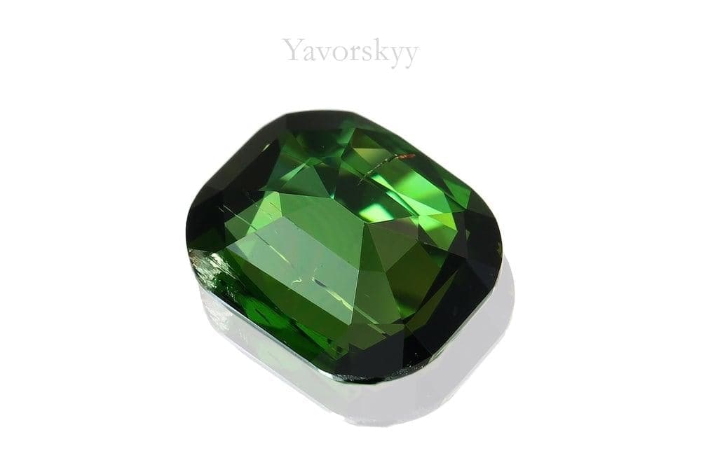 Photo of bottom view of green tourmaline 1.00 carat