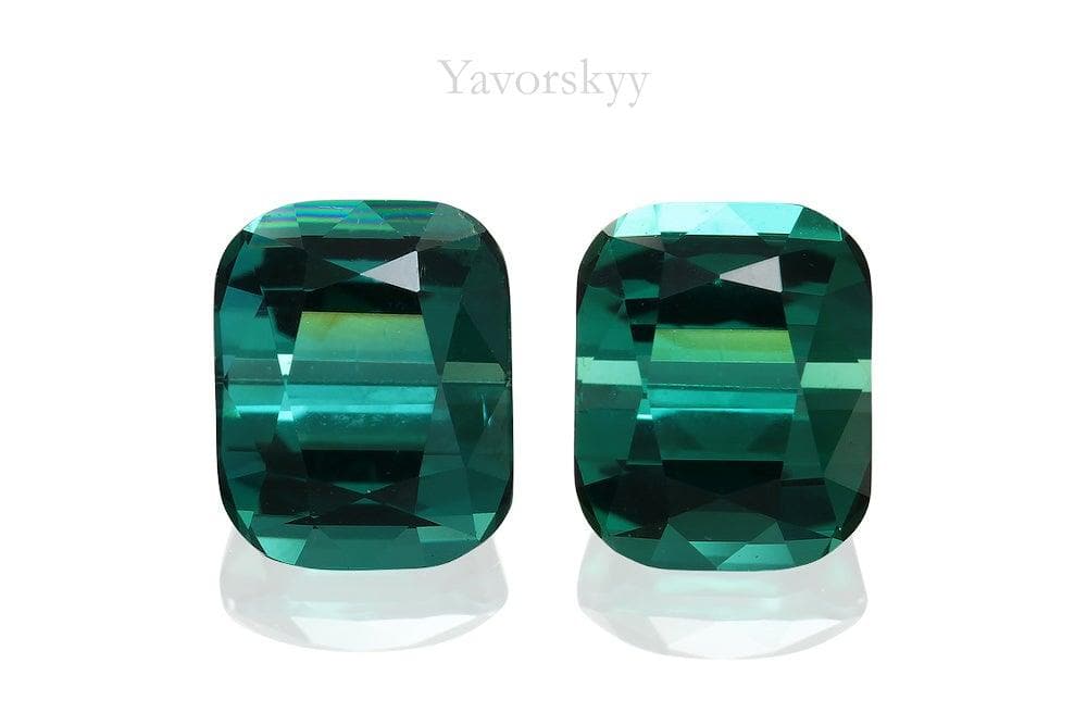 Front view image of green tourmaline 1.36 carats