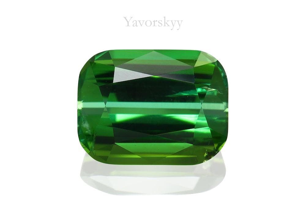 Front view image of green tourmaline 1.58 carats