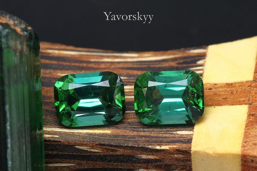 Green Tourmaline 2.08 cts / 2 pcs - Yavorskyy