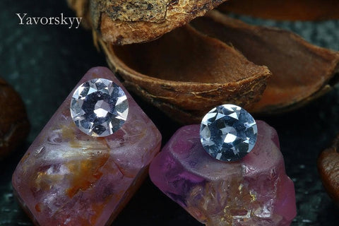 Picture of grey Spinel 0.38ct match pair 