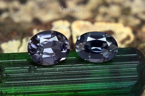 Grey Spinel 1.10 cts / 2 pcs - Yavorskyy