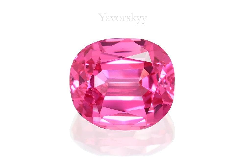 Oval cut pink spinel 2.11 carats top view photo