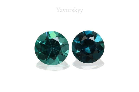 Natural indigo tourmaline 0.35 carat pair