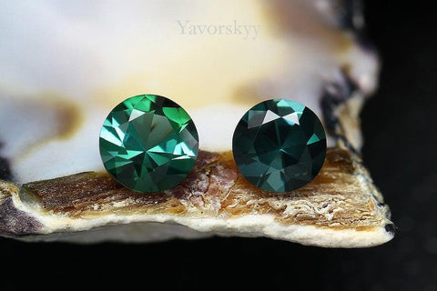 Photo of bottom view of green tourmaline 0.43 carat