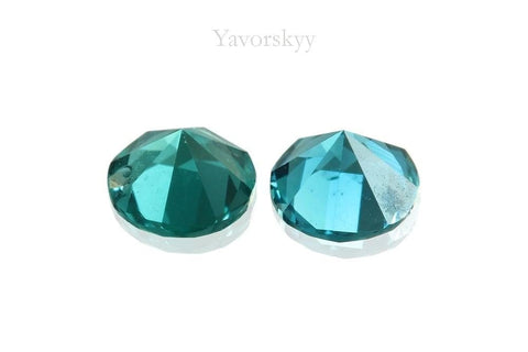 Picture of bottom view of tourmaline 0.57 ct matched pair