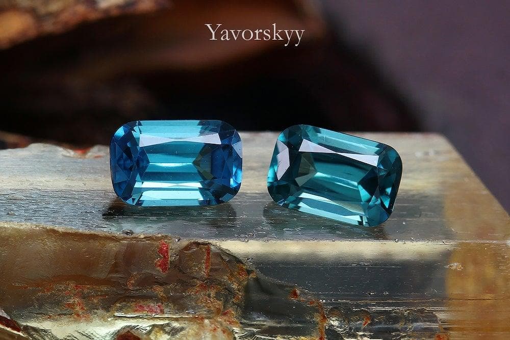 Image of matched pair blue tourmaline 0.67 cts 