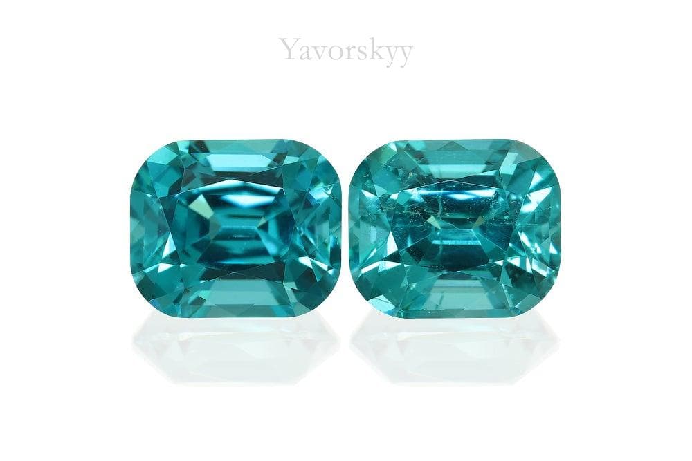Top view picture of matched pair tourmaline 1.93 carats