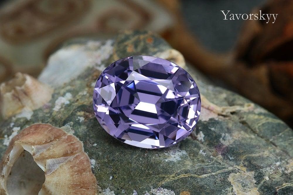 Top view photo of lavender spinel 4.57 carats