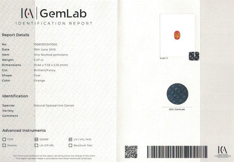 Orange Garnet Certified