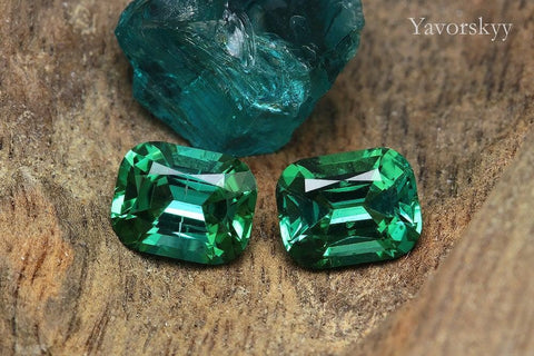 Mint Tourmaline 1.69 ct / 2 pcs - Yavorskyy