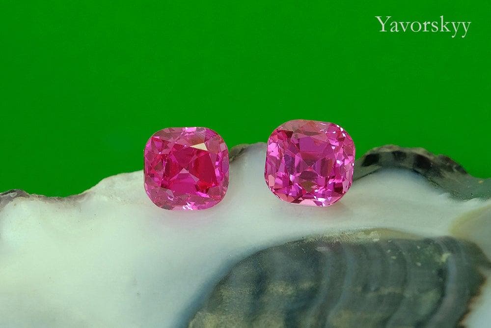 Neon Pink Spinel 2.11 cts / 2 pcs - Yavorskyy