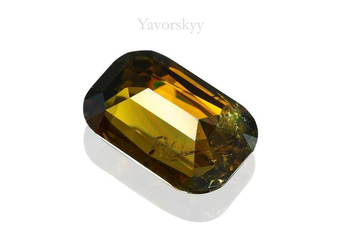 Photo of cushion shape olive tourmaline 1.94 cts