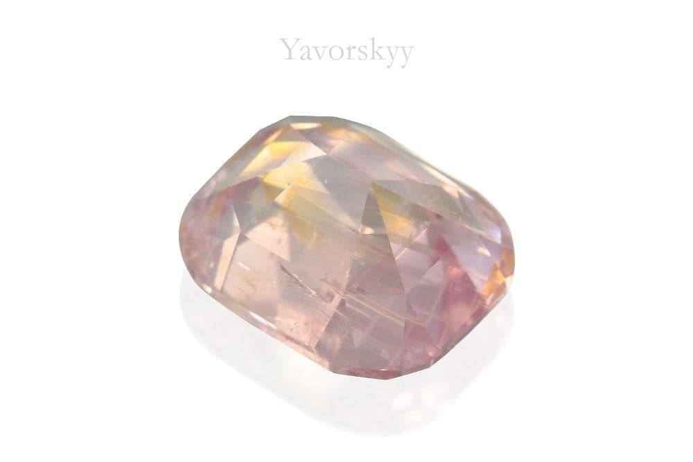 Cushion shape padparadscha 3.21 cts bottom view picture