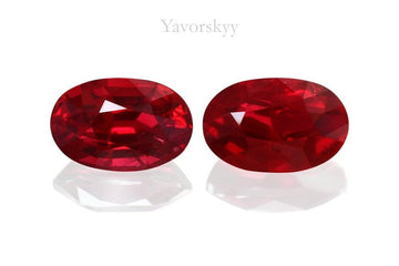 Pigeon's Blood Ruby No Heat 3.12 cts / 2 pcs