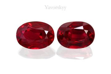 Pigeon's Blood Ruby No Heat 3.88 cts / 2 pcs