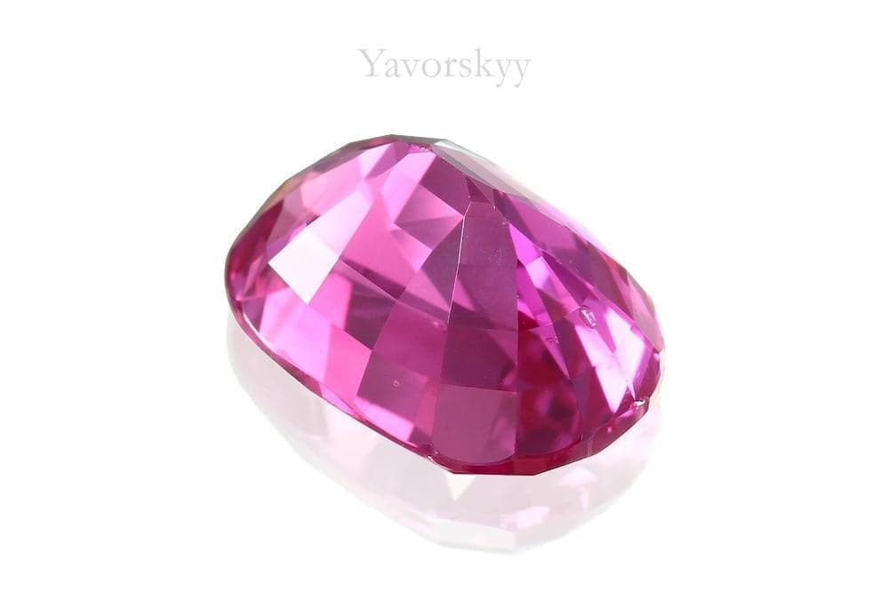 Bottom view image of a beautiful pink sapphire 2.21 cts