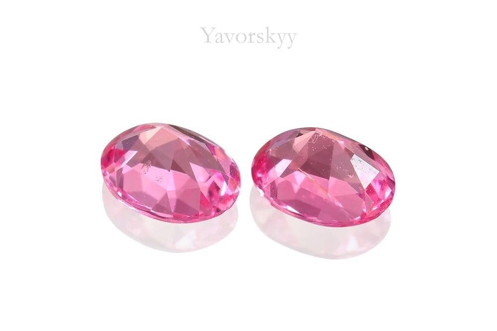 Pink spinel stone pair