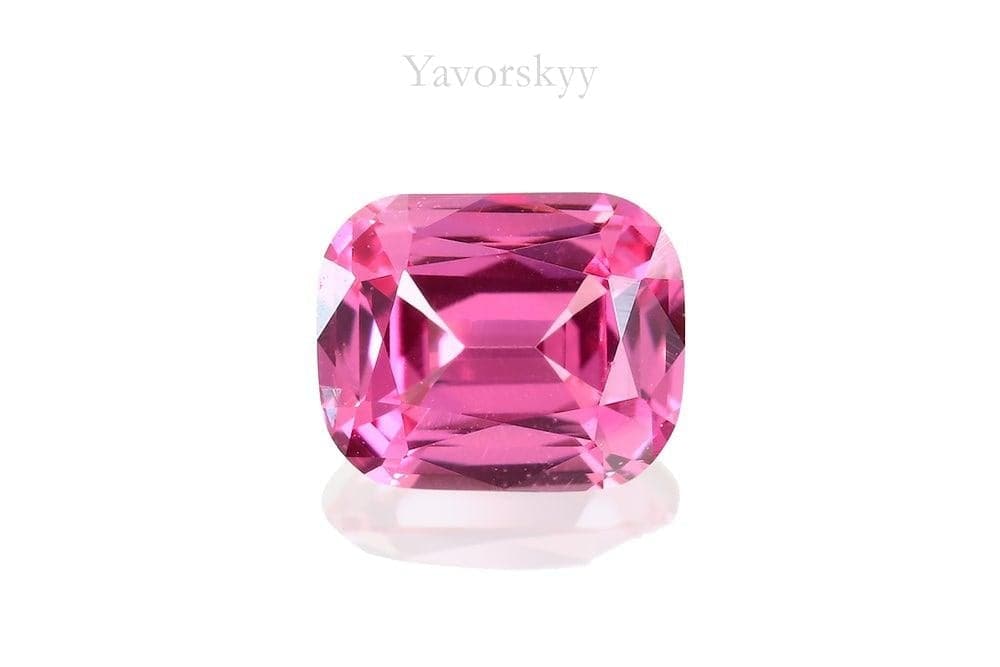 Front view picture of 0.57 ct pink spinel cushion