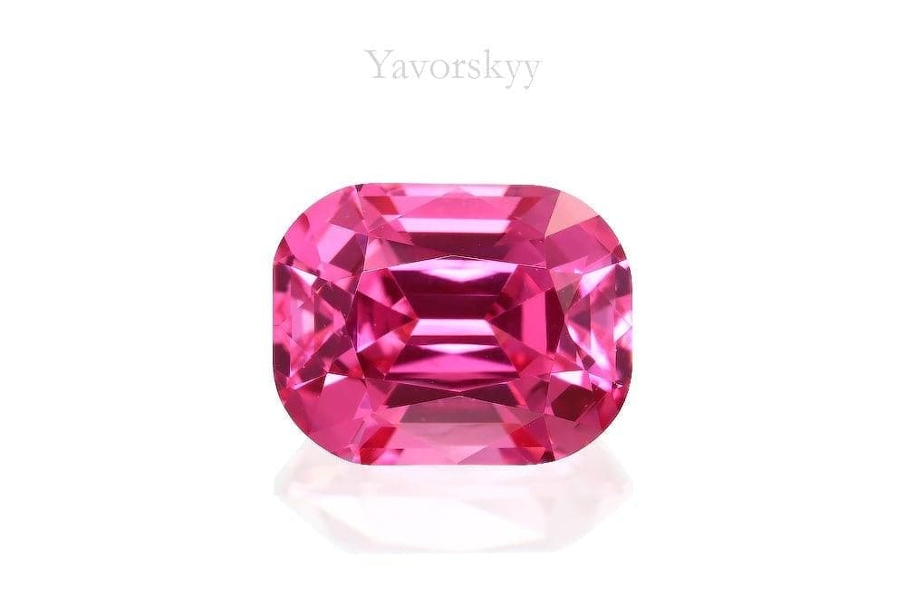 Cushion pink spinel 0.83 ct top view photo