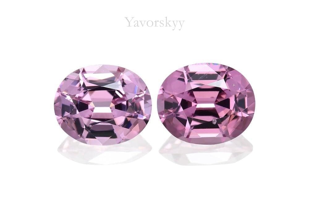 A matched pair of pink spinel 1.82 carats front view picture