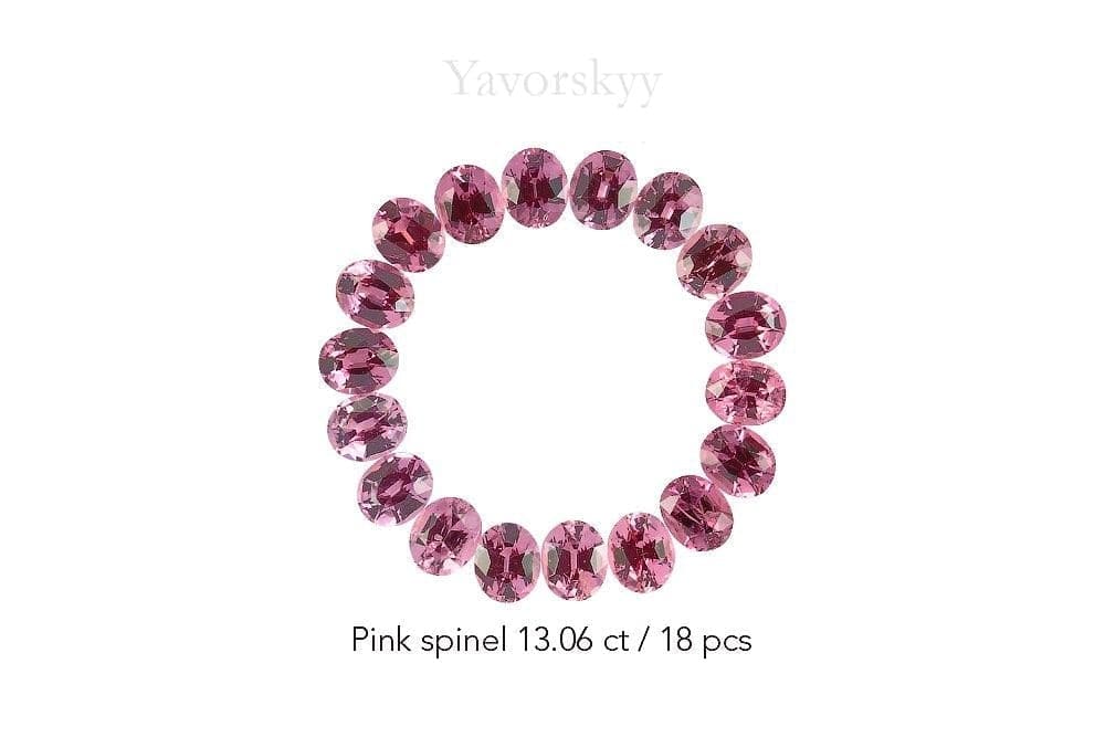 Image of 13.06 ct calibrated pink spinel oval