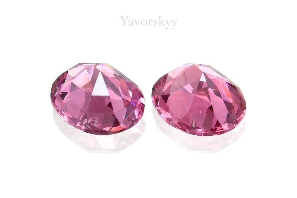 Match pair of pink spinel oval 2.95 cts back side image