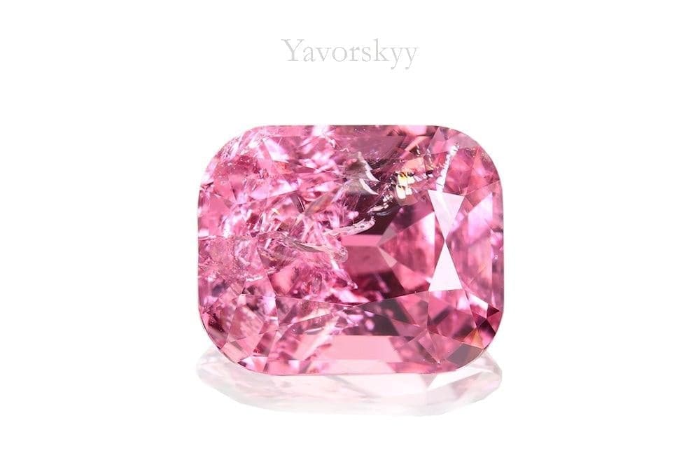 Cushion pink spinel 2.95 carats top view picture
