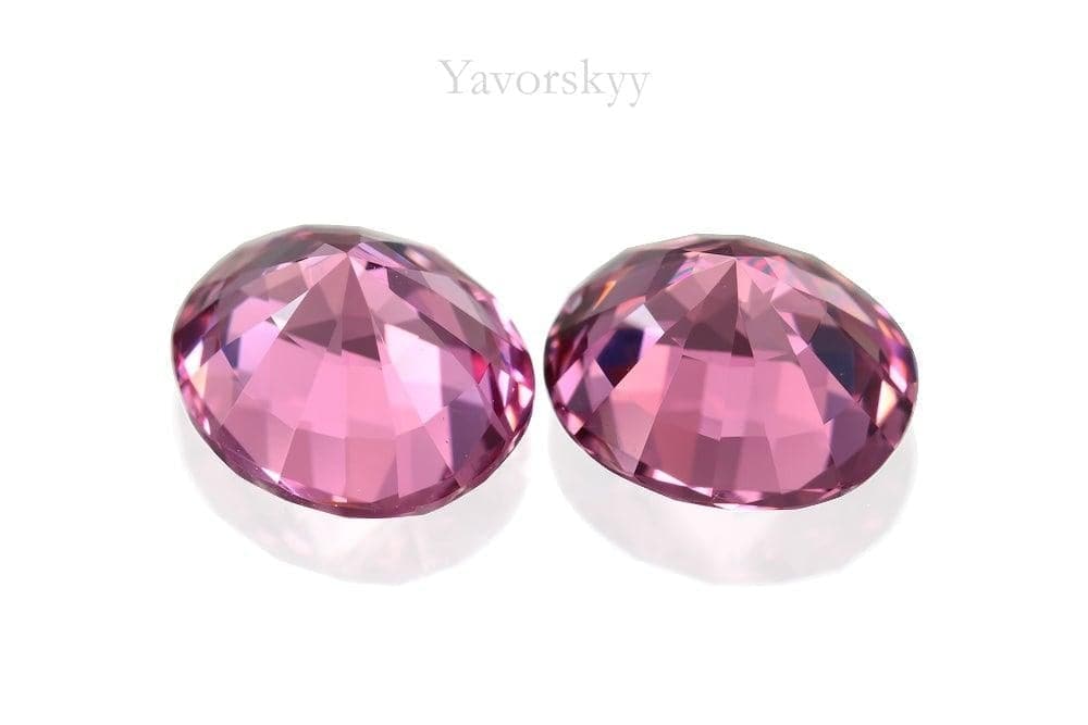 A pair of pink spinel oval 3.86 cts back side photo