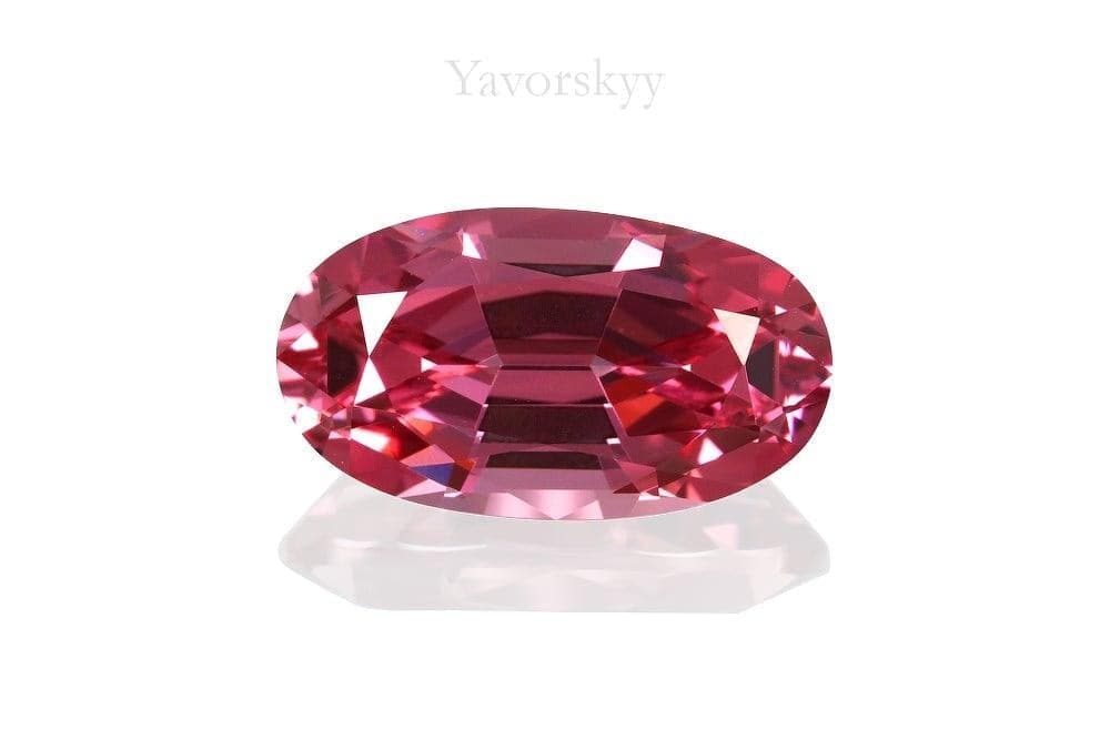 A top view picture of pink spinel 4.54 carats