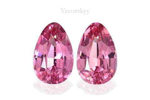 Picture of front view of pink spinel 5.89 cts pair